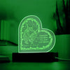 Couple heart shaped engraved acrylic plaque