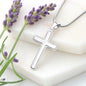 ARTISAN-CRAFTED STAINLESS STEEL CROSS DAD NECKLACE, BIRTHDAY AND FATHER'S DAY GIFT, UNIQUE GIFT WITH MESSAGE CARD