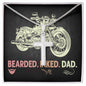 BEARDED INKED DAD, ARTISAN-CRAFTED STAINLESS STEEL CROSS NECKLACE, BIRTHDAY AND FATHER'S DAY GIFT FOR HIM, UNIQUE GIFT, GIFT FOR ALL OCCASION