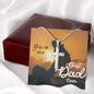 BEST DAD EVER, ARTISAN-CRAFTED STAINLESS STEEL CROSS NECKLACE WITH MESSAGE CARD, BIRTHDAY AND FATHER'S DAY GIFT FOR HIM