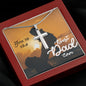 BEST DAD EVER, ARTISAN-CRAFTED STAINLESS STEEL CROSS NECKLACE WITH MESSAGE CARD, BIRTHDAY AND FATHER'S DAY GIFT FOR HIM