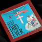 TO MY DAD, ARTISAN-CRAFTED STAINLESS STEEL CROSS NECKLACE WITH MESSAGE CARD, UNIQUE GIFT FOR HIM, FATHER'S DAY GIFT FOR DAD