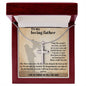 ARTISAN-CRAFTED STAINLESS STEEL CROSS DAD NECKLACE, BIRTHDAY AND FATHER'S DAY GIFT, UNIQUE GIFT WITH MESSAGE CARD