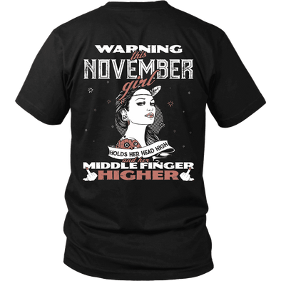 Limited Edition ***November Girl Head High Back Print*** Shirts & Hoodie