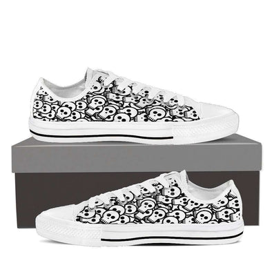 Skulls Low Top Canvas Shoes