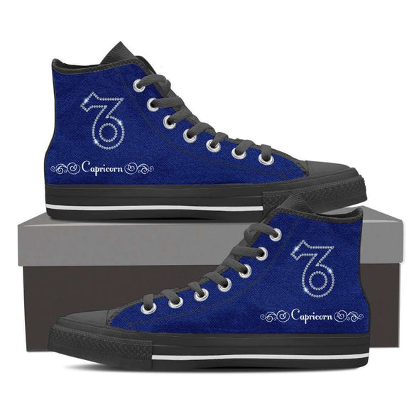 Black Capricorn Men's Canvas Shoes