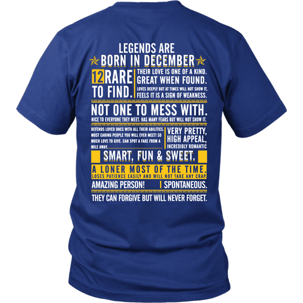 Legends Are Born In December ***Limited Edition Shirts***