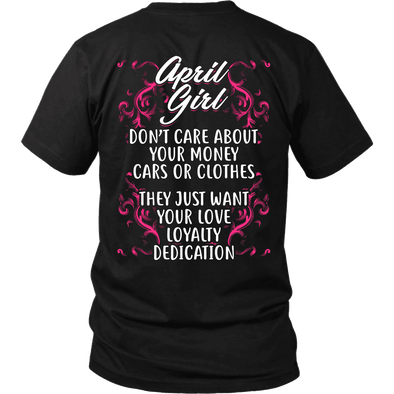 Limited Edition ***April Girl Don't Care About Money Back Print*** Shirts & Hoodies
