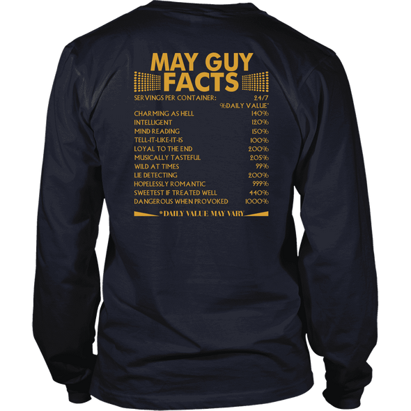 Limited Edition ***May Guy Facts Back Print*** Shirts & Hoodies