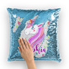 Personalized Custom Unicorn Pillow Sequin Pillow