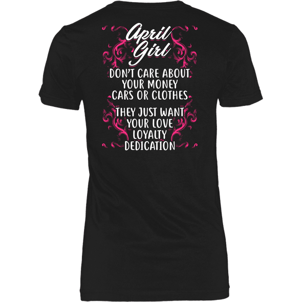 Limited Edition ***April Girl Don't Care About Money Back Print*** Shirts & Hoodies