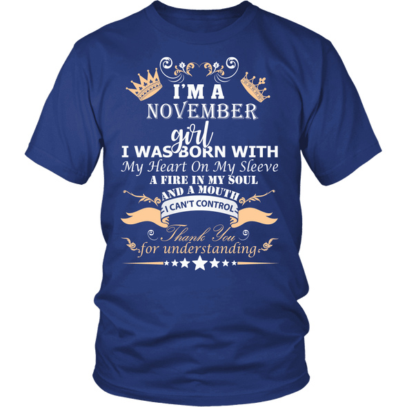 Save $10 Today (Offer Ends Soon) - November Born Girl Printed***Limited Edition*** Shirts