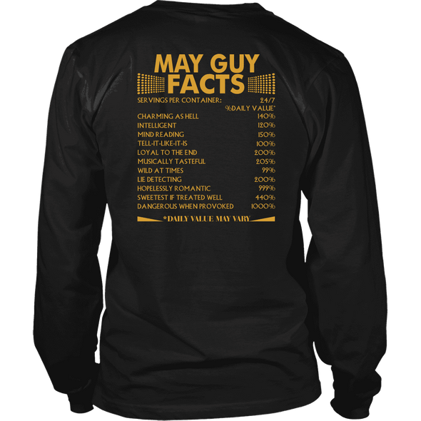 Limited Edition ***May Guy Facts Back Print*** Shirts & Hoodies