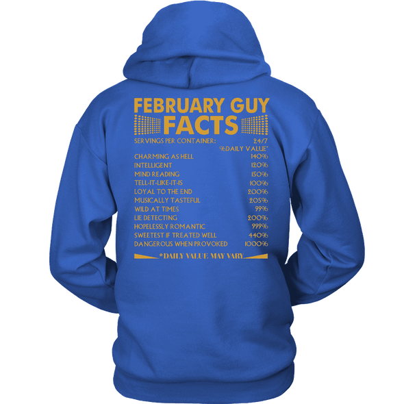 Limited Edition ***February Guy Facts Back Print*** Shirts & Hoodies