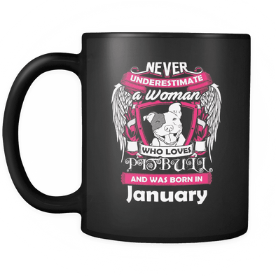 January Women Who Loves Pitbull Mug