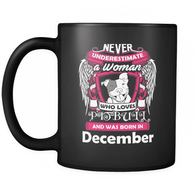 December Women Who Loves Pitbull Mug