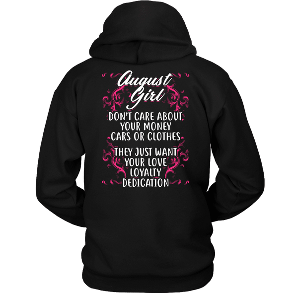 Limited Edition ***August Girl Don't Care About Money Back Print*** Shirts & Hoodies