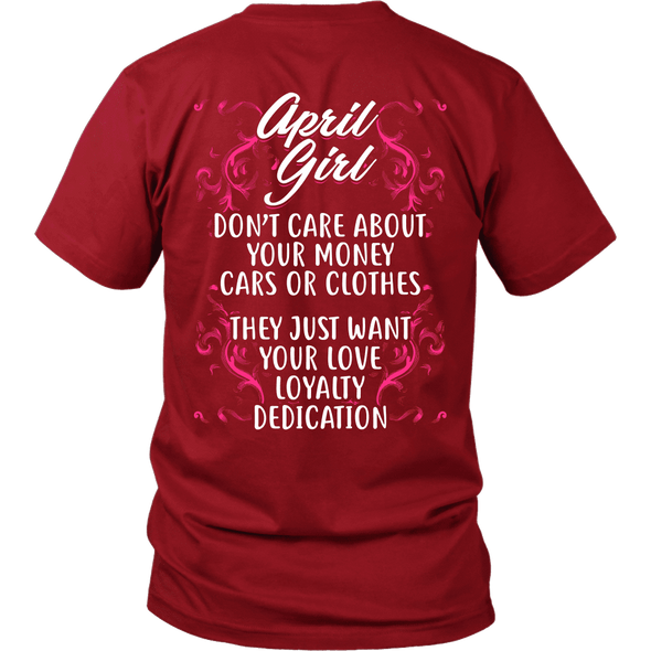 Limited Edition ***April Girl Don't Care About Money Back Print*** Shirts & Hoodies