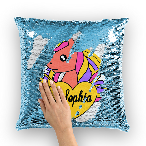 Personalized Custom Unicorn Pillow Sequin