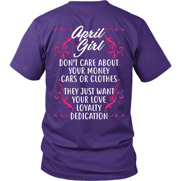 Limited Edition ***April Girl Don't Care About Money Back Print*** Shirts & Hoodies