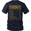 Limited Edition ***November Guy Facts Back Prints *** Shirts & Hoodies