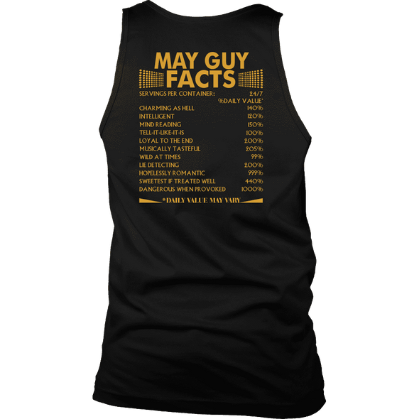 Limited Edition ***May Guy Facts Back Print*** Shirts & Hoodies