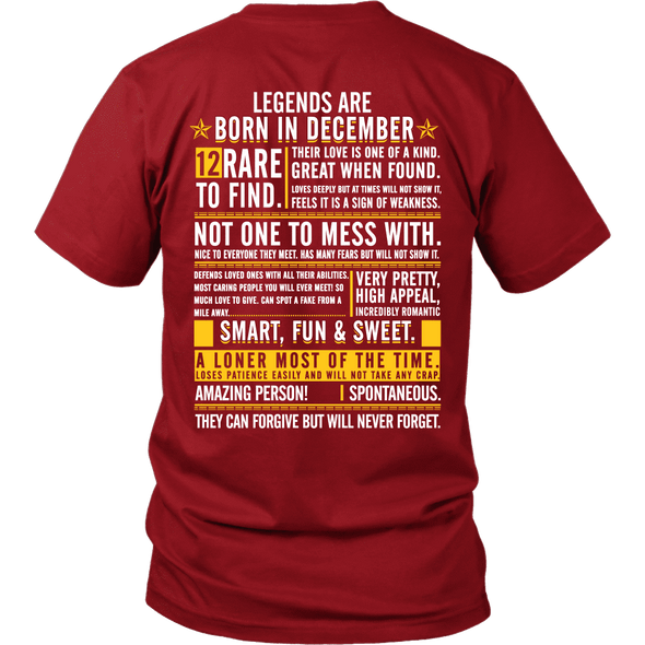 Legends Are Born In December ***Limited Edition Shirts***