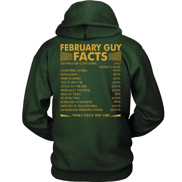Limited Edition ***February Guy Facts Back Print*** Shirts & Hoodies