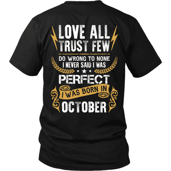 Limited Edition ***Love All Trust Few October Back Print*** Shirts & Hoodies