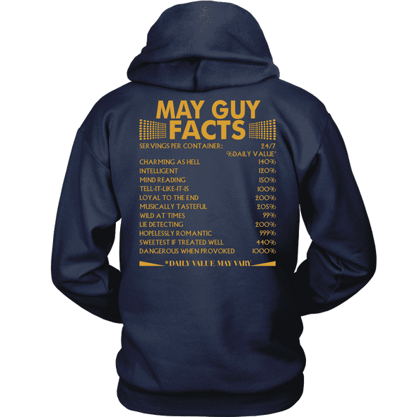 Limited Edition ***May Guy Facts Back Print*** Shirts & Hoodies