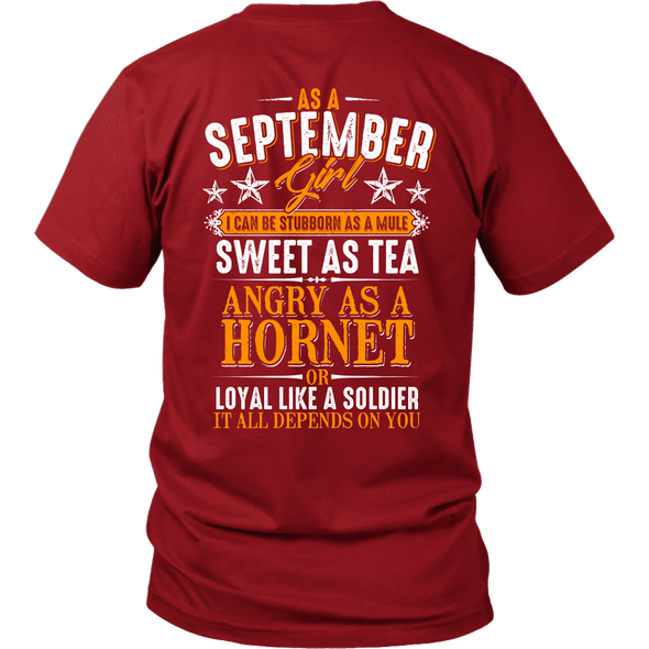 Limited Edition ***September Girl Sweet As Tea Back Print*** Shirts & Hoodies