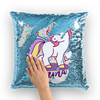 Rainbow Unicorn Reversible Mermaid Magic Sequins Pillow