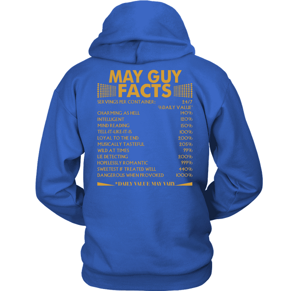 Limited Edition ***May Guy Facts Back Print*** Shirts & Hoodies