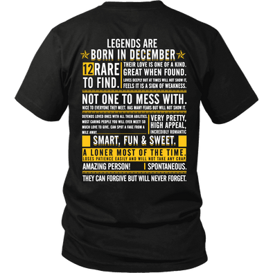 Legends Are Born In December ***Limited Edition Shirts***