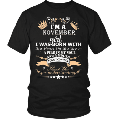 Save $10 Today (Offer Ends Soon) - November Born Girl Printed***Limited Edition*** Shirts