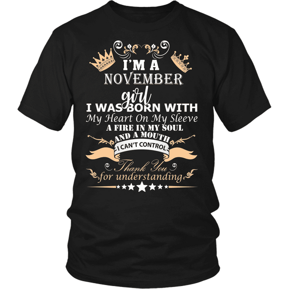 Save $10 Today (Offer Ends Soon) - November Born Girl Printed***Limited Edition*** Shirts