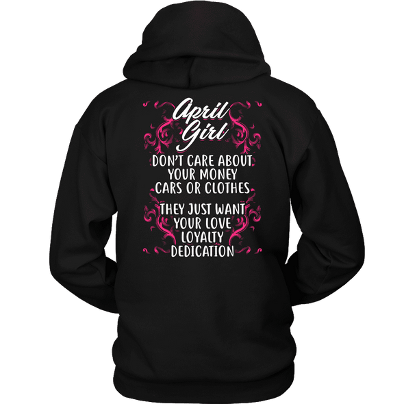 Limited Edition ***April Girl Don't Care About Money Back Print*** Shirts & Hoodies