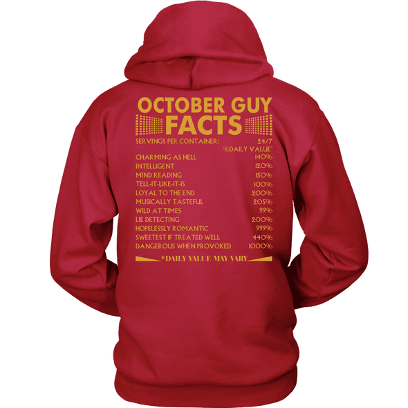 Limited Edition ***October Guy Facts Back Print*** Shirts & Hoodies