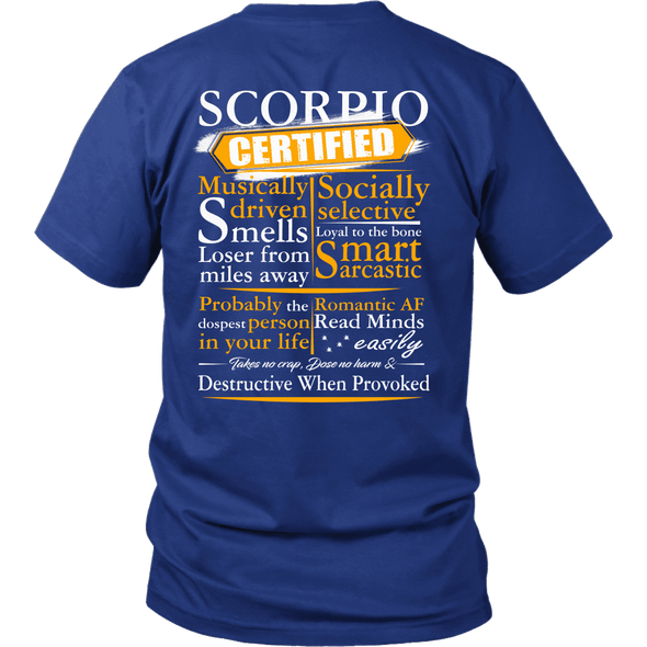 Limited Edition ***Scorpio Certified Back Print*** Shirts & Hoodies