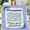 Customized Grandparents Blanket with Grand Kids Names/Grandpa/Grandma/Papa/Auntie