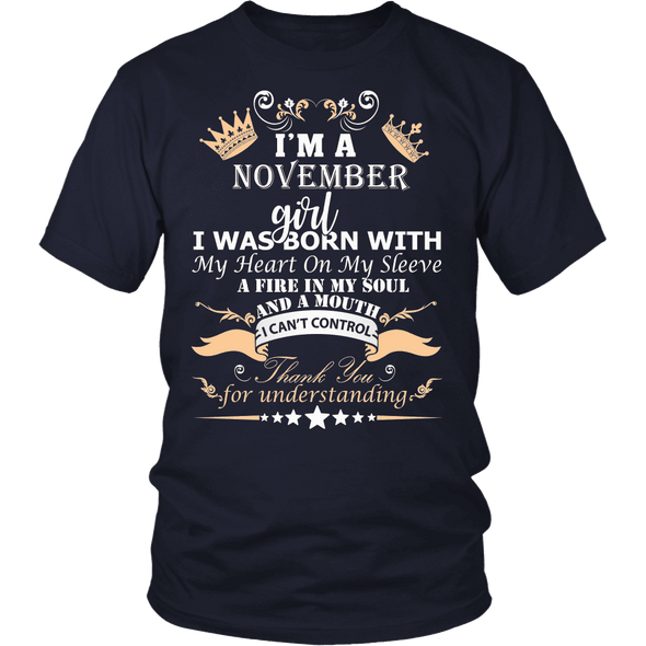 Save $10 Today (Offer Ends Soon) - November Born Girl Printed***Limited Edition*** Shirts
