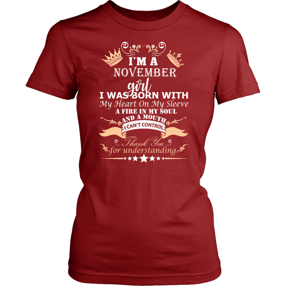 Save $10 Today (Offer Ends Soon) - November Born Girl Printed***Limited Edition*** Shirts