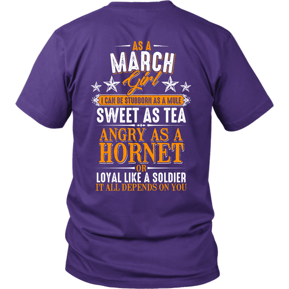 Limited Edition ***March Girl Sweet As Tea Back Print*** Shirts & Hoodies