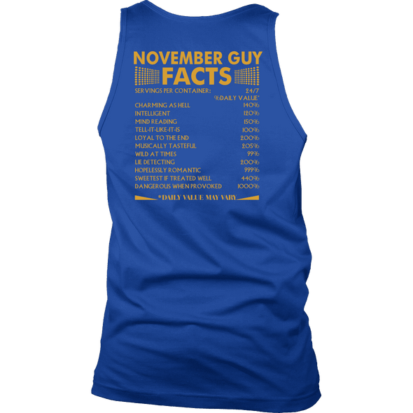 Limited Edition ***November Guy Facts Back Prints *** Shirts & Hoodies