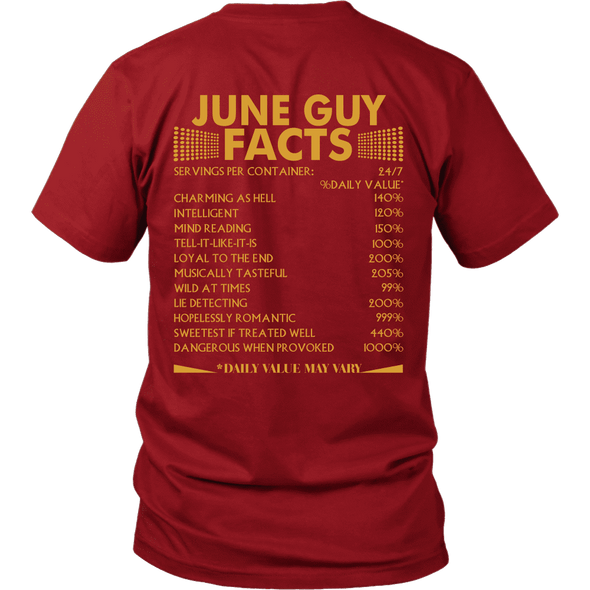 Limited Edition ***June Guy Facts Back Print*** Shirts & Hoodies