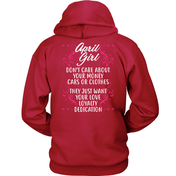 Limited Edition ***April Girl Don't Care About Money Back Print*** Shirts & Hoodies