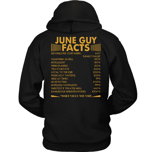 Limited Edition ***June Guy Facts Back Print*** Shirts & Hoodies