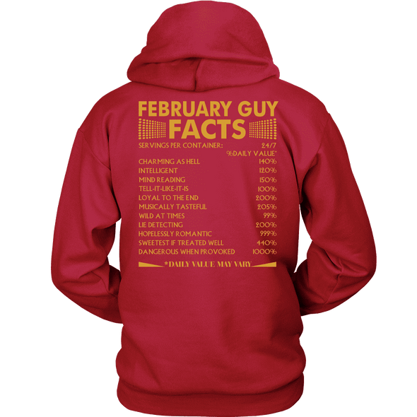 Limited Edition ***February Guy Facts Back Print*** Shirts & Hoodies