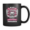 January Women Who Loves Pug Mug