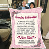 Personalized Grandma's Love You Blanket for Grandma/Grandpa/Mamma/Auntie